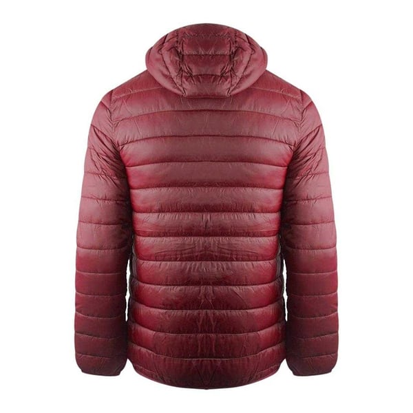 Aquascutum Mens Bordeaux London Logo Hooded Jacket