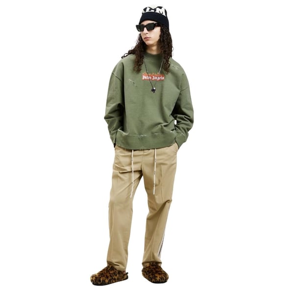 Palm Angels Unisex Adult Flames Sweatshirt
