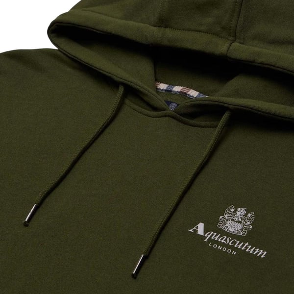 Aquascutum Mens Active Small Logo Hoodie