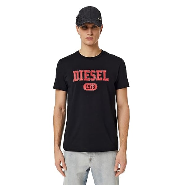 Diesel Herr Caviar Logotyp T-shirt
