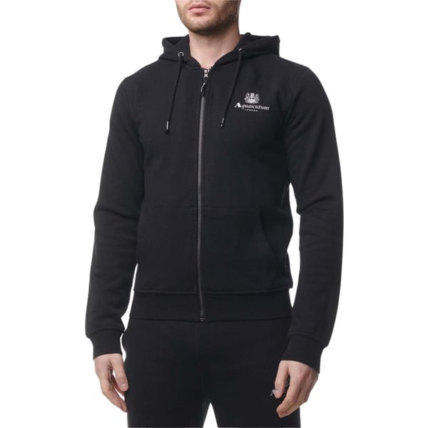Aquascutum Mens Active Small Logo Full Zip Hoodie