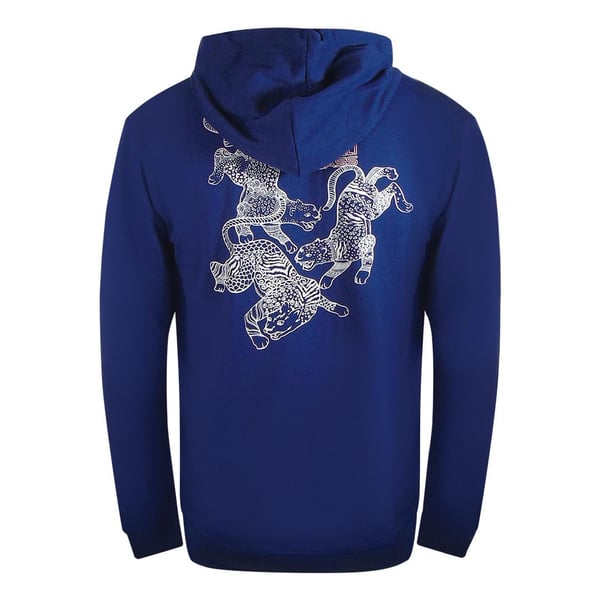 Cavalli Class Mens Leopard Back Print Full Zip Hoodie