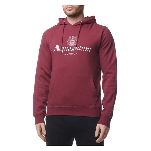 Aquascutum Mens Active Big Logo Hoodie