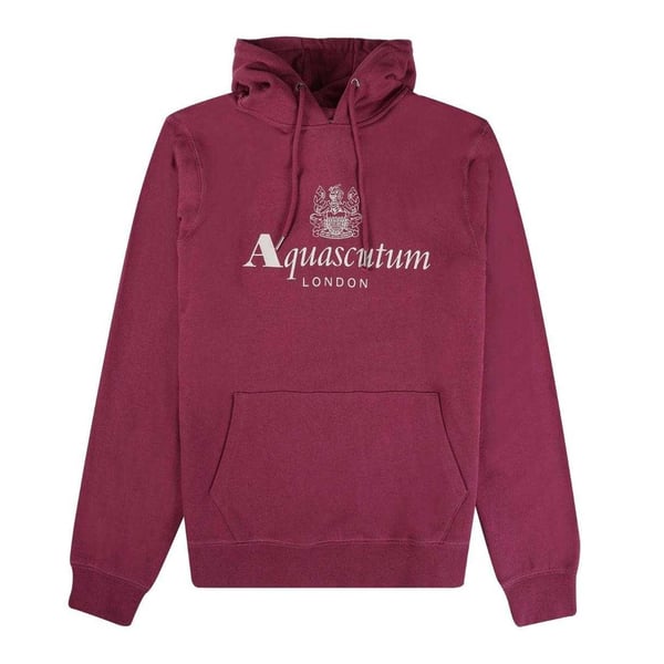 Aquascutum Mens Active Big Logo Hoodie