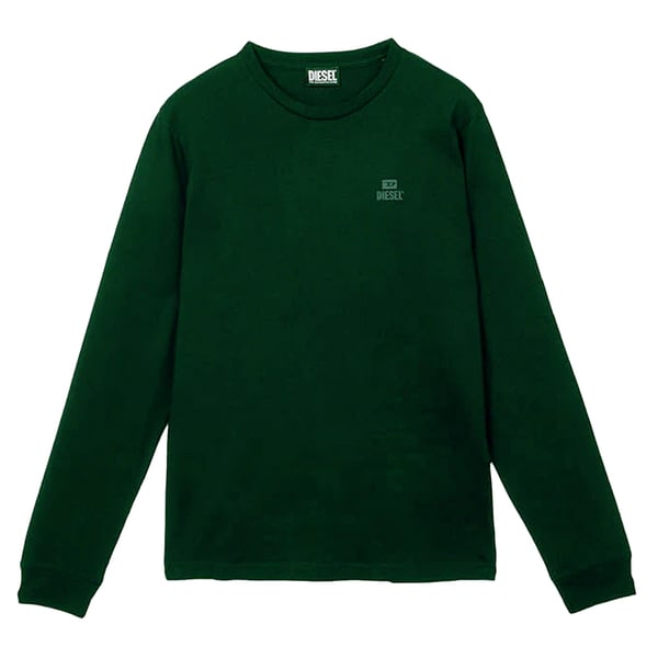 Diesel Unisex Aikuisten Yksivärinen Logopainettu Pitkähihainen T-paita