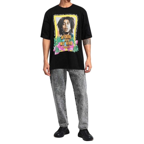 DSquared2 Unisex Aikuisten My Home Is In My Head Bob Marley T-paita