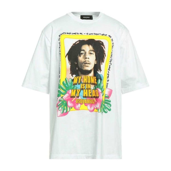 DSquared2 Unisex Aikuisten My Home Is In My Head Bob Marley T-paita