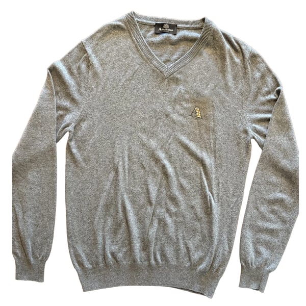 Aquascutum Mens Tartan Logo Jumper