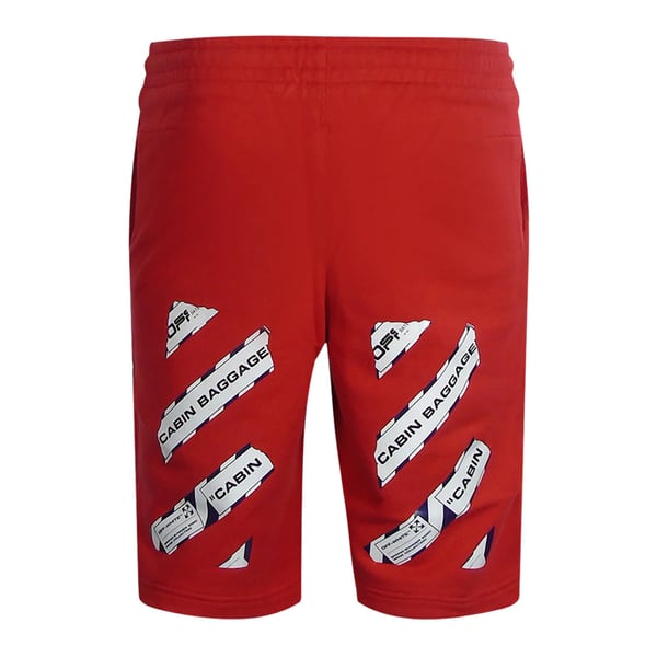 Off-White Mens Tape Sweat Shorts