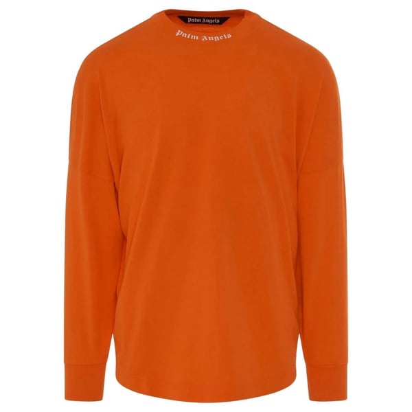 Palm Angels Mens Classic Logo Long-Sleeved T-Shirt
