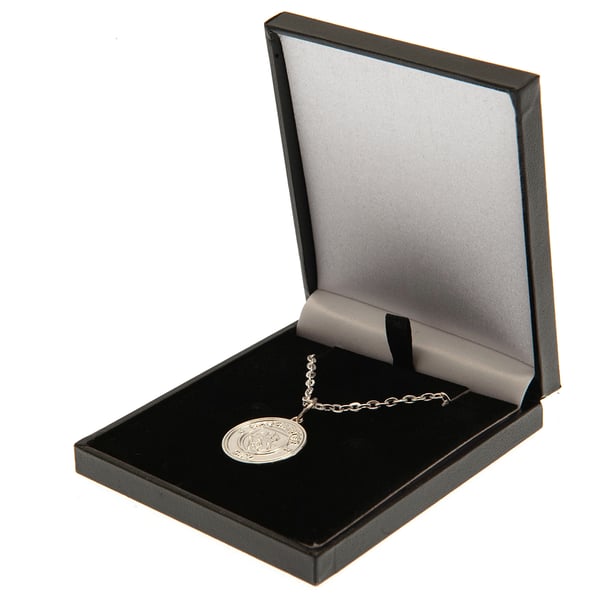 Manchester City FC Silver Plated Crest Necklace & Pendant
