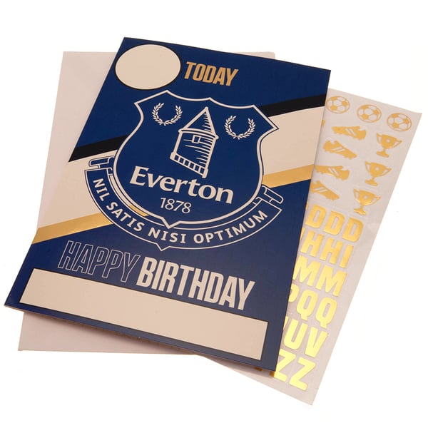 Everton FC syntymäpäiväkortti tarroilla