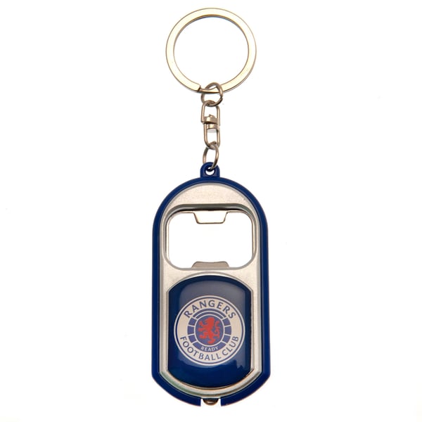 Rangers FC Ficklampa Flasköppnare Nyckelring Rangers FC Ficklampa Flasköppnare Nyckelring