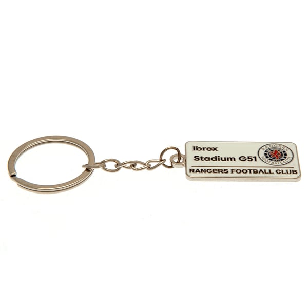 Rangers FC Street Sign Embossed Keyring