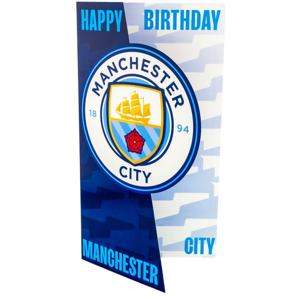 Manchester City FC Födelsedagskort med klubbmärke