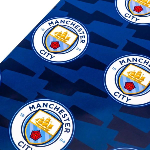 Manchester City FC presentpapper med klubbmärke (2-pack)