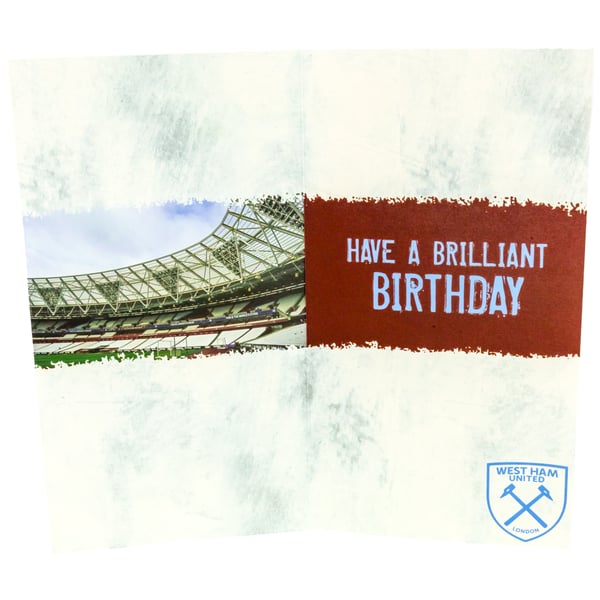 West Ham United FC Customisable Birthday Card