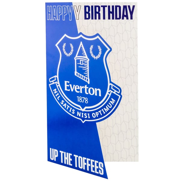 Everton FC Födelsedagskort med klubbmärke