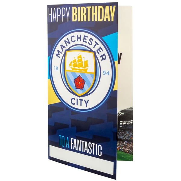 Manchester City FC mukautettava syntymäpäiväkortti