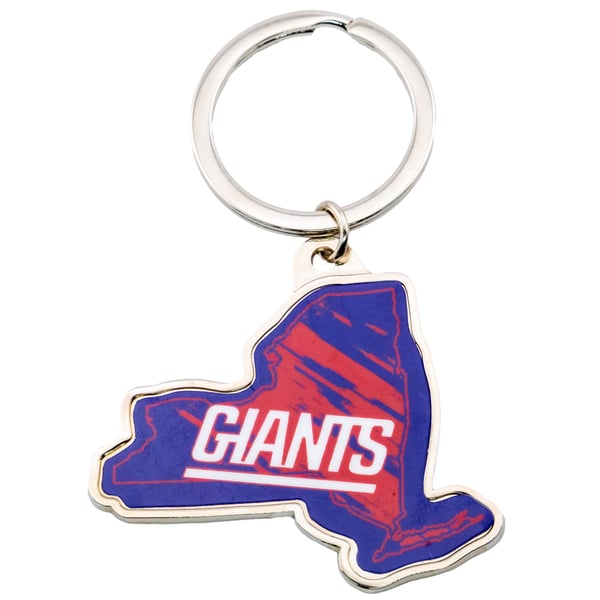 New York Giants State Shaped Keyring