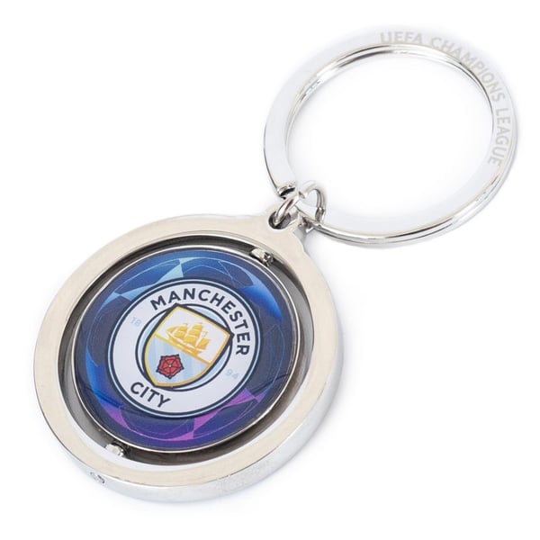 Manchester City FC UCL Crest Spinner Keyring