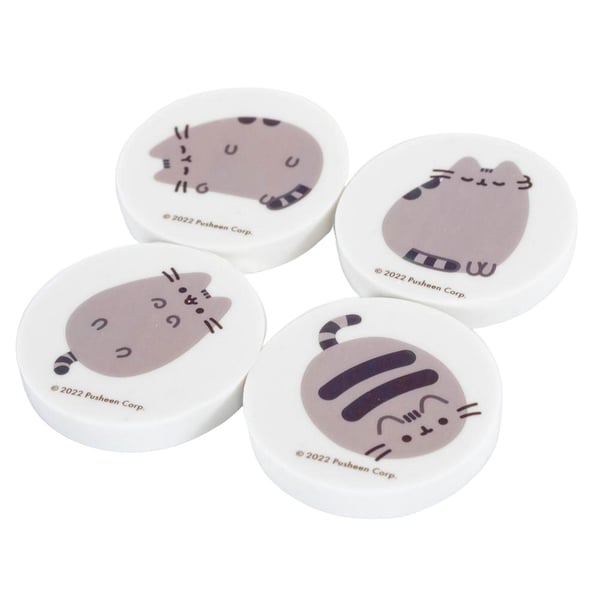 Pusheen-suddgummin med tryck (4-pack)