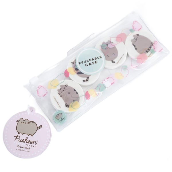 Pusheen-suddgummin med tryck (4-pack)