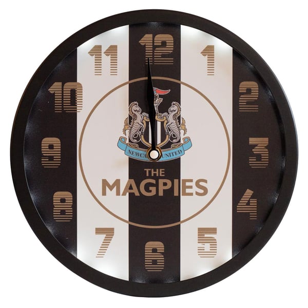 Newcastle United FC Randig Väggklocka
