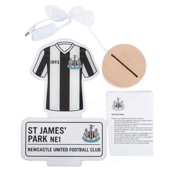 Newcastle United FC LED-bordlampe