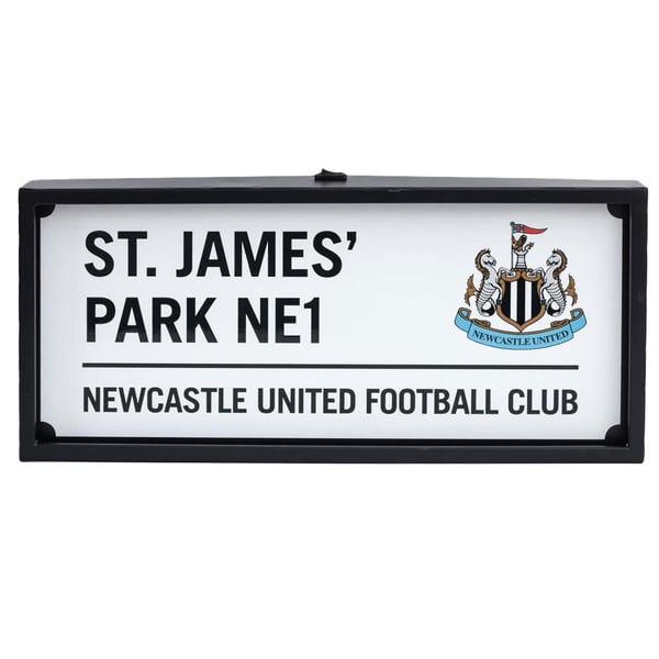 Newcastle United FC LED-gatuskylt i metall