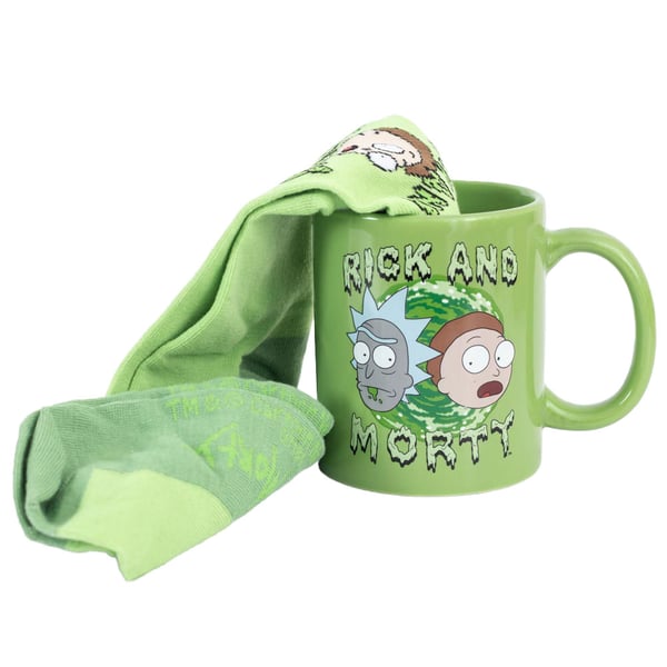 Rick And Morty Sæt med krus og sokker