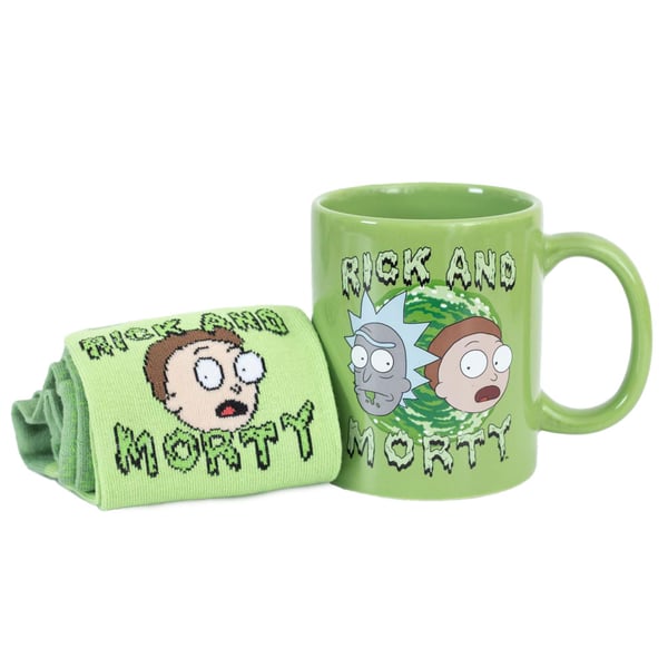 Rick And Morty Sæt med krus og sokker
