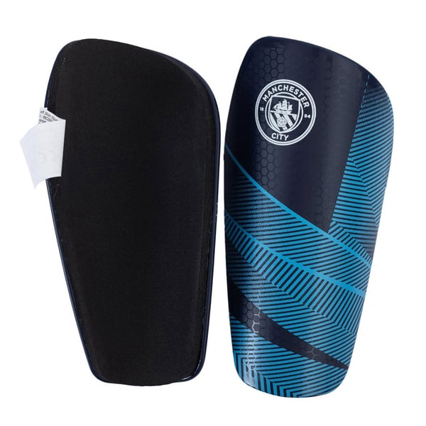 Manchester City FC Childrens/Kids Fuse Slip-In Shin Guards