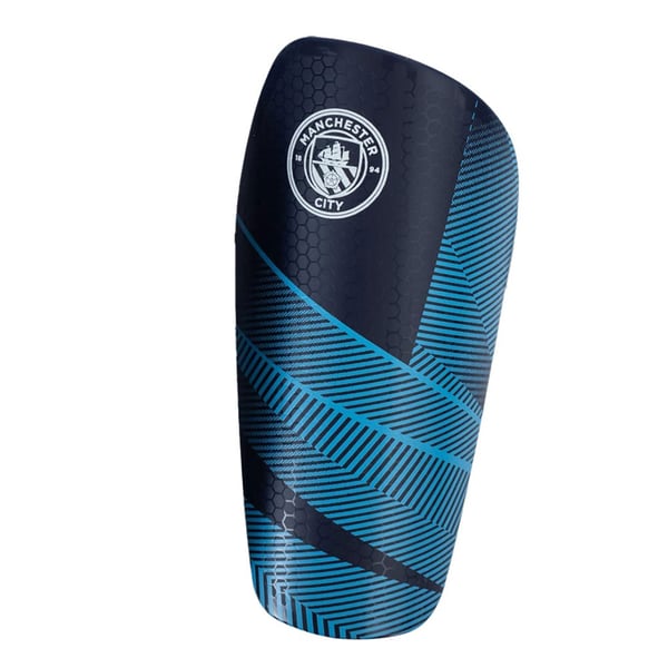 Manchester City FC Childrens/Kids Fuse Slip-In Shin Guards Manchester City FC Childrens/Kids Fuse Slip-In Shin Guards