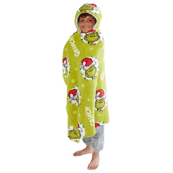 The Grinch Childrens/Kids Hoodie Blanket