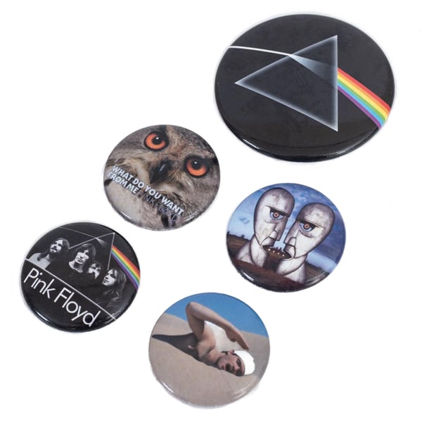 Pink Floyd Button Classic Badge Set (Pack of 5)