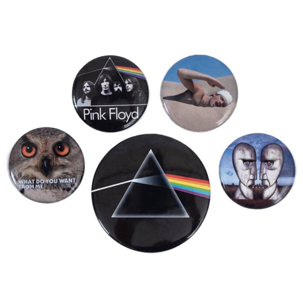 Pink Floyd Button Classic Badge Set (Pack of 5)