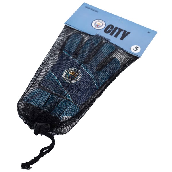 Manchester City FC Childrens/Kids Fuse Goalkeeper Gloves