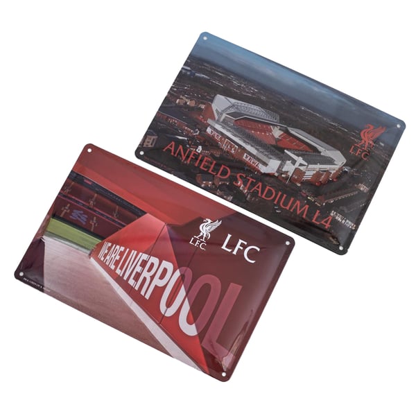 Liverpool FC metallinen stadionkyltti (2 kpl:n pakkaus)