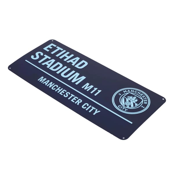 Manchester City FC Two Tone Street Sign