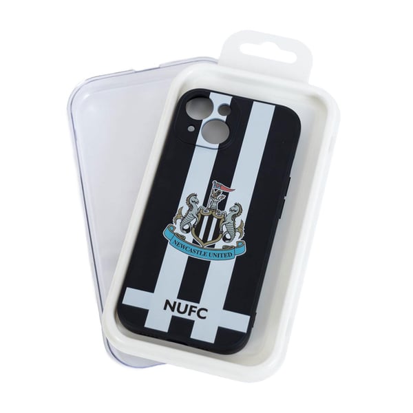 Newcastle United FC iPhone 15 Compatible Silicone Striped Phone Case