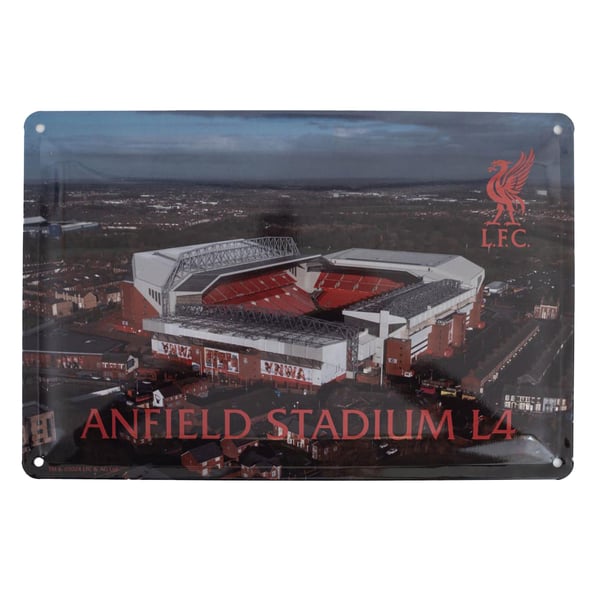 Liverpool FC metallinen stadionkyltti