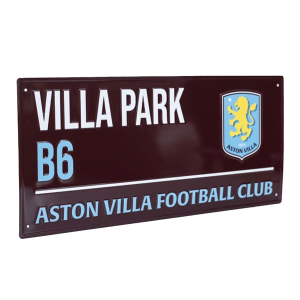 Aston Villa FC Metal Street Sign