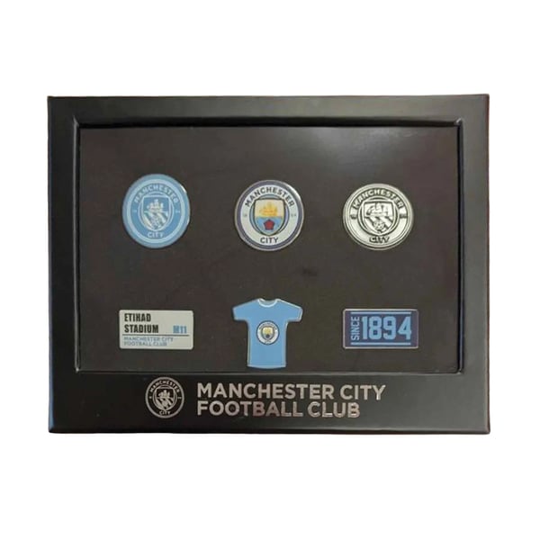 Manchester City FC Alloy Badge Set (Pack of 6)