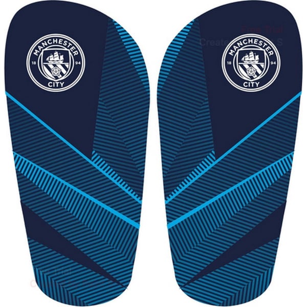 Manchester City FC Childrens/Kids Fuse Shin & Ankle Guards Manchester City FC Childrens/Kids Fuse Shin & Ankle Guards