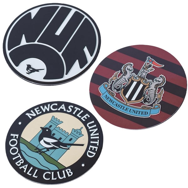 Newcastle United FC Retro Fridge Magnet Set (Pack of 3)