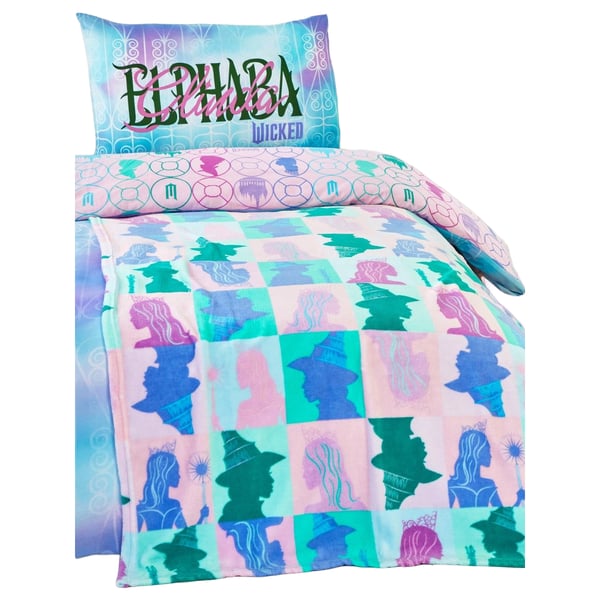Wicked: For Good Fleece Elphaba and Glinda Blanket