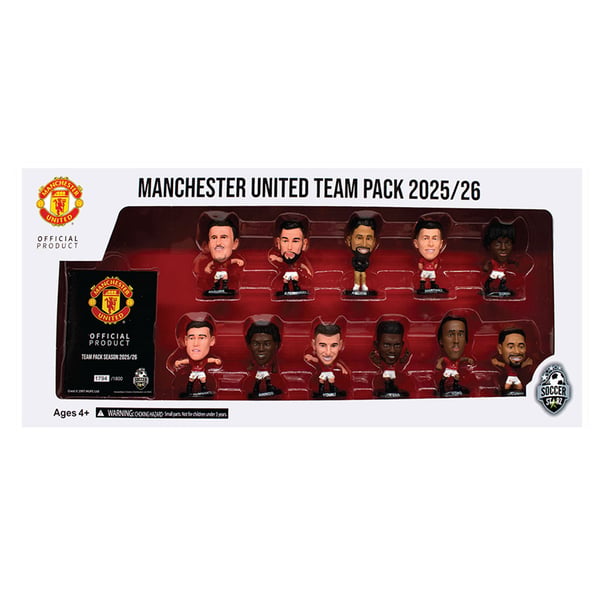Manchester United FC Kausi 25-26 SoccerStarz Jalkapallohahmosetti (11 kpl)