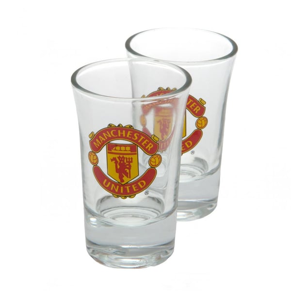 Manchester United FC Officielt shotglassæt (pakke med 2)
