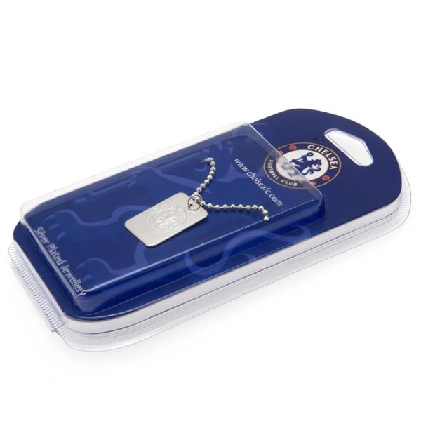 Chelsea FC Silver Plated Dog Tag And Chain